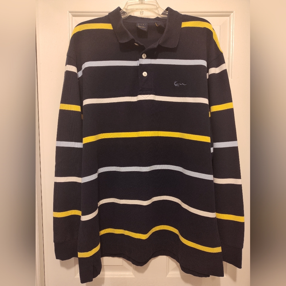 💚 Karl Kani Sriped Polo Shirt